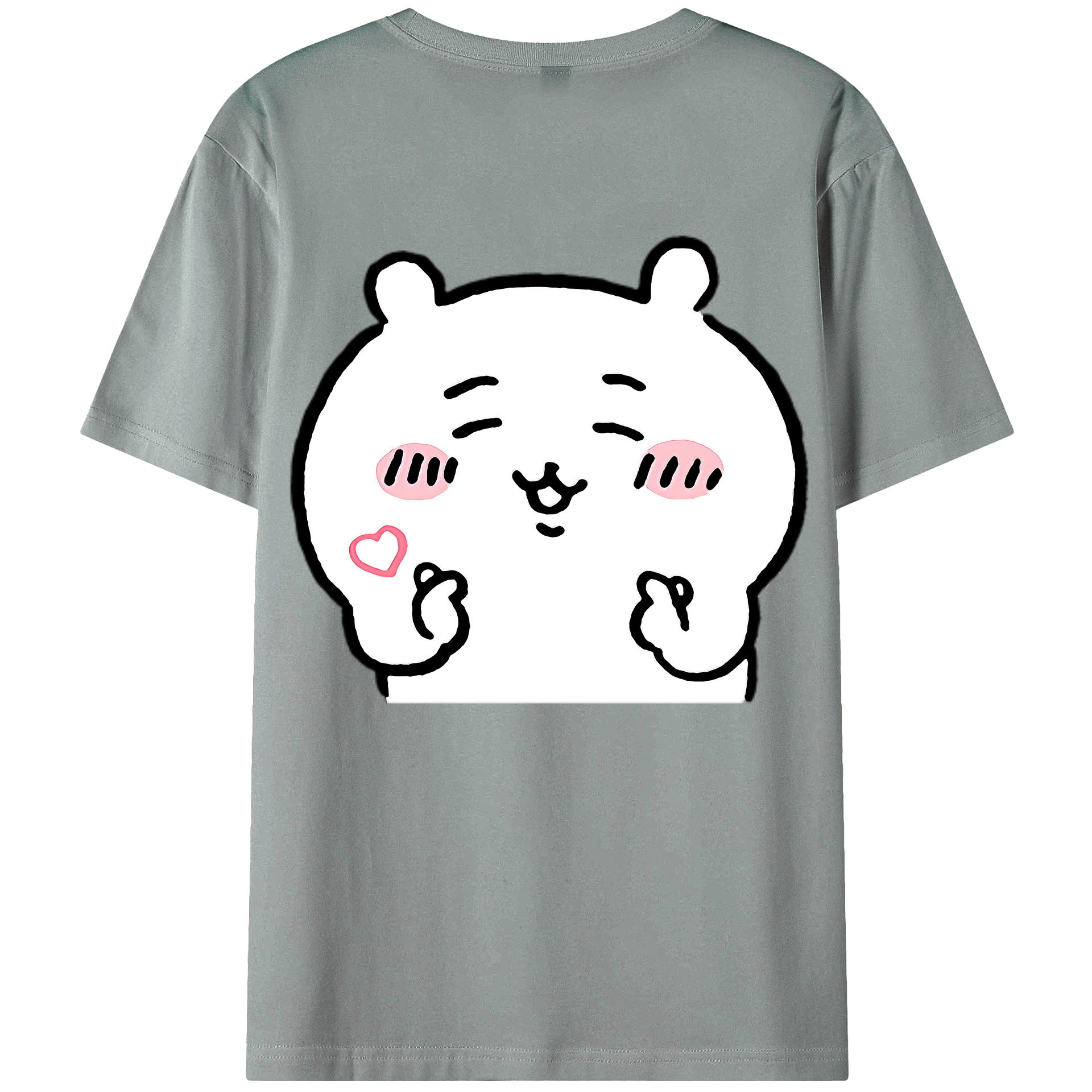 （画像用） ちいかわ ちいかわ Chii-kawa chiikawa 綿100％ メンズ半袖Tシャツ（バックプリント） 通気性